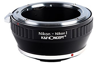 K&F Concept Lens Mount Adapter,Nikon/Nikkor AI/F mount Lens to Nikon 1-Series Camera, Fits for Nikon 1 J1 J5 S1 V1, Nikon-Nikon 1 adapter ring