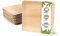 BIOZOYG 200x assiettes en feuille de palmier 25 x 25 cm - Assiettes jetables compostables et naturelles - Vaisselle de fête carrée