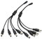 Security-01 1 bis 4 Wege DC Power Splitter Kabel Schwarz, Stecker 5,5mm x 2,1mm für CCTV-Kamera LED String Licht