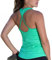 icyzone Damen Sport Yoga Tank Top - Fitness Gym Ärmelloses Shirt Trainings Top (XL, Florida Keys)
