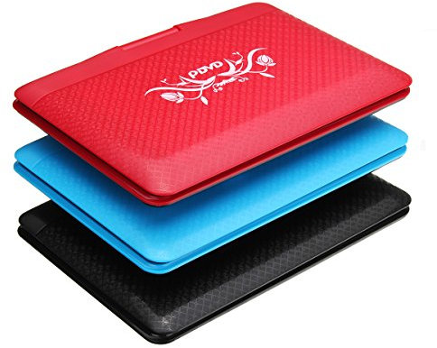 MASUNN 9,8 inch Portable Voiture Rechargeable Lecteur DVD Jeu Vidéo Contrôle 270 Degré Écran - Noir