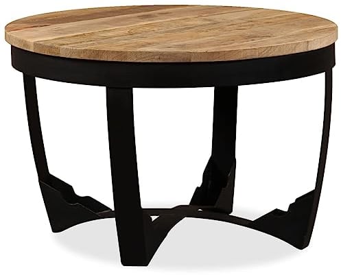 vidaXL Table Basse Table d'Appoint Table de Canapé Meuble de Salon Salle de Séjour Maison Intérieur 60x40 cm Bois de Manguier Brut
