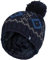 HEAT HOLDERS - Herren Winter Warm Fleece Mütze/Beanie mit Bommel (One Size, Navy/Blue)
