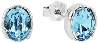 Amor Ohrstecker aus 925 Sterling Silber für Damen, Ohrschmuck, mit Kristallglas, Kommt in Schmuck Geschenk Box