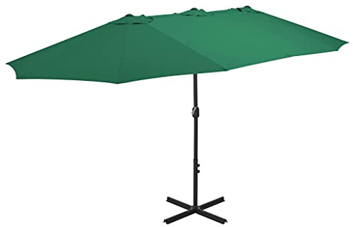 vidaXL Sonnenschirm 460x270cm Grün Ampelschirm Marktschirm Gartenschirm Schirm