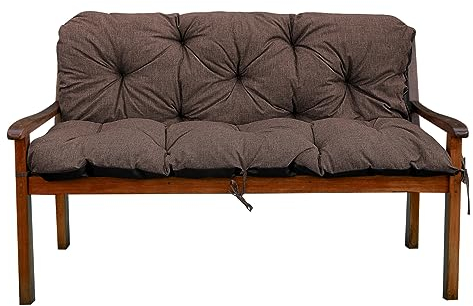 Gartenbankauflage Bankauflage Bankkissen Sitzkissen Polsterauflage V2 (150x60x50, Braun)