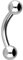 PIERCINGLINE Titan Bauchnabelpiercing BANANE Gewinde Piercing Ohr Bauch Auge Lippe Silberfarben 1,6 x 12 mm