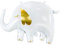 PartyDeco Folie Elefant Ballon- Safari Geburtstag Folie Ballon matt mit Golddruck- Größe ca. 61x 46 CM