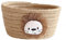 QPY Rustikaler Baumwollseil Gewebter Aufbewahrungskorb - Weiß - Für Baby-Produkte - Home, Kindergarten, Büro - Desktop-Organizer