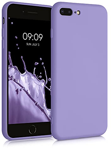 kwmobile Custodia Compatibile con Apple iPhone 7 Plus/iPhone 8 Plus Cover - Back Case per Smartphone in Silicone TPU - Protezione Gommata - lavanda lilla