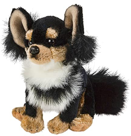 Teddys Rothenburg Kuscheltier Chihuahua 15 cm sitzend schwarz Hund