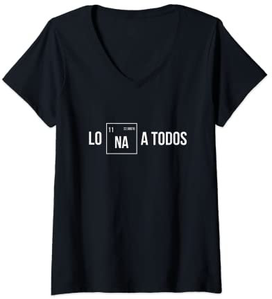 Mujer Los odio a todos - Lo Na a todos - Lo Sodio a todos Camiseta Cuello V