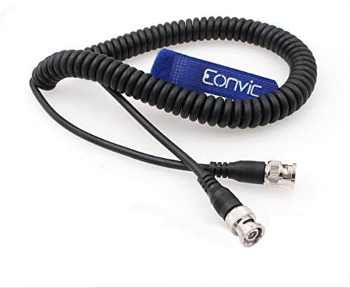 Eonvic BNC Kabel HD SDI Spiralkabel Verlängerungskabel 75 Ohm RF Koax Kabel für 4K Videokameras (gerade)