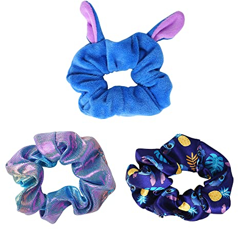 Disney Lilo & Stitch VE700267L Haargummi-Set, Blau, Rosa und Violett, 3-teilig