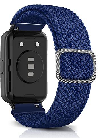 ToVioc Nylon Armband Kompatibel mit Huawei Watch Fit 2, Einstellbare und Elastizität Atmungsaktive Sportbänder für Huawei Watch Fit 2 - Blau