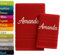 Pet-Jos 2er Pack Personalisiertes Handtuch und Badetuch mit Namen Schön gestickter Name Handbadetuch 100 % Baumwollhandtuch 50 x cm + 140 70 Personalized Custom Towel with (rot)