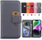 Kedic Custodia Compatibile con Apple iPhone 14 6,1 Pollici, Cover iPhone 14, Flip Cartoon Portafoglio Cover per iPhone 14 (2022) con Kickstand Fuction, Slot per Schede - Grigio