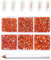 Beadsland 7200 Pcs Flatback Rhinestones for Nails,Orange Round Small Crystal Glass Rhinestones Gems for Crafts,Mixed 6 Sizes with Wax Pencil Kit,SS3-SS10,Hyacinth/Orange