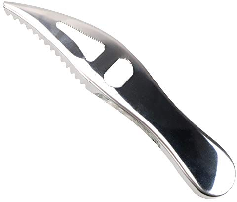 Stainless Steel Fishs Scale Scraper Cleaner Peeler Scaler Remover Cooking Seafood Tools Bottle Opener(1pc)