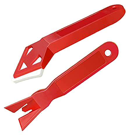 Meokro 2 Stück Schaber Kunststoff Spachtel Reinigung Werkzeug Fenster Tür Glas Zement Schaber Werkzeug