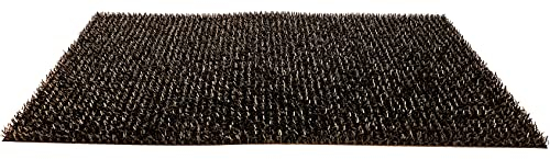 CSN Astro Turf Fußmatte | Eingangstürmatte | Fußabtreter für Innen und Außen | Polyethylen Bürstenmatte | Kunstrasen Wetterfest Matte | Antrazit/Silber/Braun/Grün (Schwarz, 45 x 75 cm)