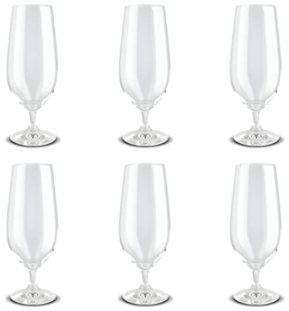 Peill+Putzler Germany 6er Set Biertulpen, 380 ml Volumen, Bierglas, Kristallgläser mit einem schlichten Design, Weingläser für Wasser, Saft & Cocktail, Trinkgläser