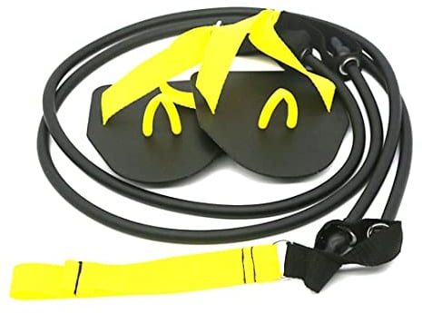 Rachlicy Schwimmgurt Pool Erwachsene Schwimmtrainer Gegenstromanlage FüR Pool Zum EinhäNgen Armstärke Trainer 60 Pfund Schwimmwiderstand Übungsbänder zum Schwimmtraining Schwarz