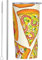 ZORIN 590 ml Edelstahl vakuumisolierter Reisebecher mit spritzwassergeschütztem Deckel, leckere Pizzascheiben, Kaffeetasse für heiße und kalte Getränke, Smoothies, Zuhause, Outdoor, Geschenk für