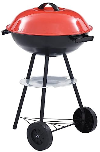 TALCUS Kitchen & Dining,Kitchen Appliances,Outdoor Grills,Portable XXL Charcoal Kettle BBQ Grill with Wheels 44 cm
