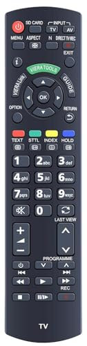 N2QAYB000487 Telecomando universale compatibile per Panasonic Viera TX-L32C3B TX-L19E3B TX-L32E3B TX-L37E3B TX-L42E3B TX-L37U2B TX-L42U3B TX-L26X20B TX-L32C4B TX-P50U20B TX-P44B TX-P40U20B 2U30B TV