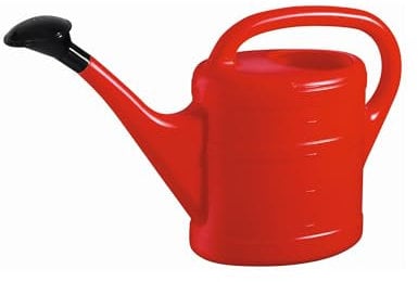 Annaffiatoio da giardino colorato 5 litri con doccetta (rosso)