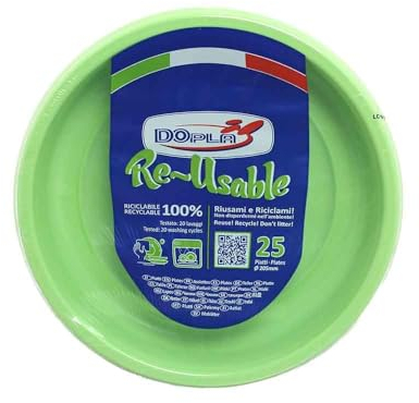TEKHOME Piatti Plastica frutta,25/50/75/100/125/150 Pezzi piatti plastica colorati lavabili e riutilizzabili Rotondi per Compleanno,Festa, Matrimonio,Fai da Te Fatti a Mano (300, VERDE)