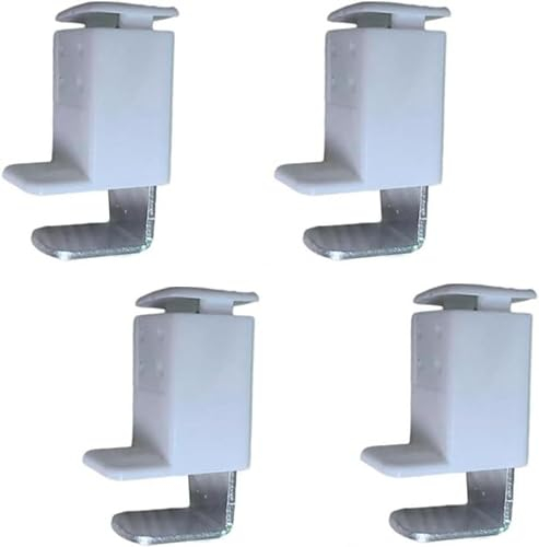 4 Stück Plissee-Halterung, magnetische Jalousien, weiße Halterungen, L-förmige Mini-Jalousien, Halterungen, magnetische Fensterrollos, weiße Halterung, Eisencode-Jalousien, Pompon, Mini-Verlängerung