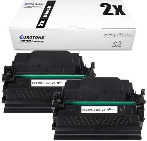 Eurotone 89X 89A Toner Mit Chip Kompatible für HP 89A 89X LaserJet Enterprise M507x M507n M507dn MFP M528dn M528f Flow MFP M528c M528z CF289A CF289X (Schwarz, 2er-Pack)