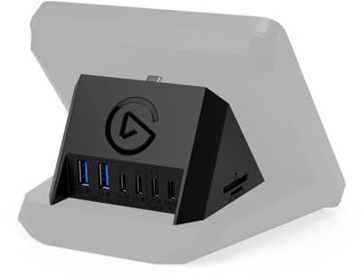 Elgato USB Hub – Für Stream Deck +, 2 USB-C-Anschlüsse/2 USB-A-Anschlüsse, Stromversorgung, SD-/microSD-Kartenleser – USB-C, Mac/PC, Stream Deck & Netzteil nicht im Lieferumfang enthalten