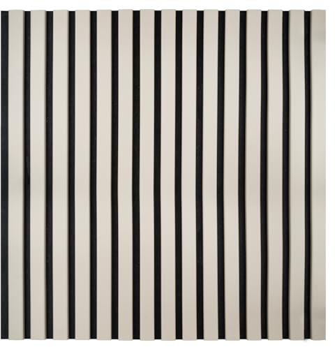 KAISER plastic® Akustikpaneele | Farbe: Pastellgrau | Wandpaneele in verschiedenen Formaten | Lamellenwand in Pastellfarbe | moderne Wandverkleidung (60 x 60 cm - 1STK.)