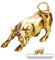 Börsenbullen-Statue – Glücksbullen-Figuren aus Kunstharz, Börsengeschenke | Wall Street Kupfer-Stier, Messing-Tierstatue, Skulptur, Heimdekoration, goldener Kupfer-Stier für Heimdekoration und Geschäf