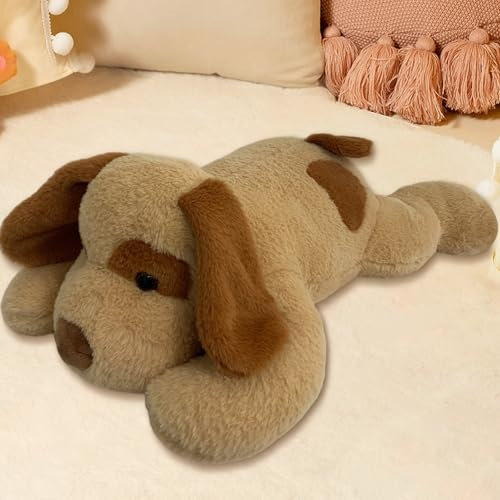 MeHoo Weighted Stuffed Animal, Anxiety Gewichtskuscheltiere 1.5KG, 60CM Gewicht Kuscheltier Groß Gewichtetes Plüschtier Umarmen Kissen Niedliche Plüschpuppe für Geburtstag (Hunde)