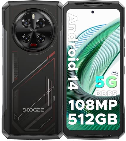 DOOGEE Rugged Smartphone 5G V40, 32GB + 512GB/2TB Telefono Indistruttibile Android 14, 6,78 FHD+ 120Hz Telefono Rugged, 4nm MTK D7300 Octa-Core, 108MP/5G Dual SIM/8680mAh/NFC/BT5.4/Face ID