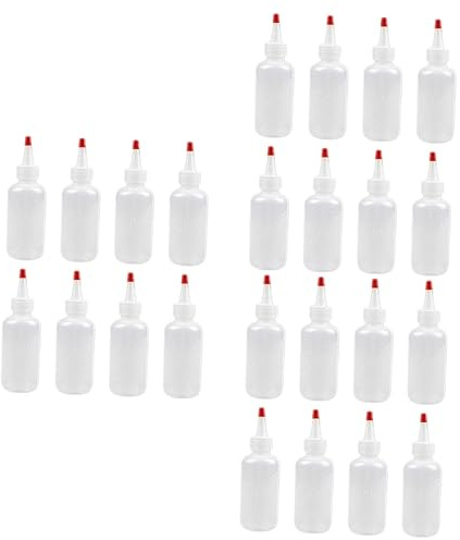 VILLCASE 24piezas Botellas De Squeeze Para Adhesivos De Aplicador De Para Manualidades y Proyectos De Botellas De Plástico