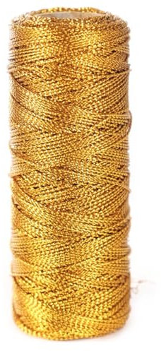 QFEHTHSK 1 Pieza De Alambre Dorado De 100M, Alambre para Envolver Regalos, Accesorios Creativos De Bricolaje, Cuerda Dorada Multifuncional, Decoración De Cuerda, Accesorios para Trenzado