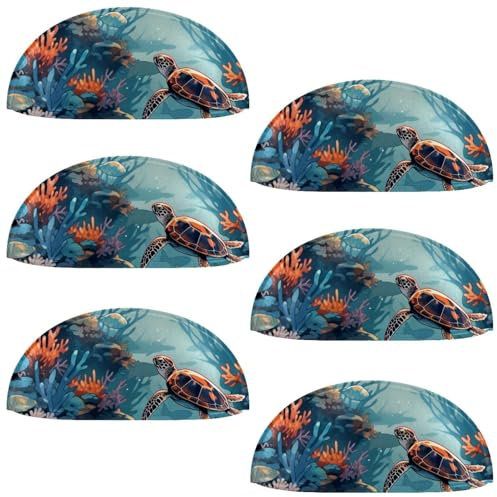6PCS Turtle Art-359 Shell Cup Handles Drawer Pull Handles Knobs Semicircle Cup Handle with Screws for Kitchen Furniture Cabinet Wardrobe Cupboard