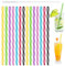 AUAUY 100 Pcs Pailles Réutilisables en Plastique, Pailles Multicolores avec Brosse de Nettoyage, Pailles en Plastique Dur Réutilisables, pour Bars, Cafés, Restaurants, Fêtes, Célébrations