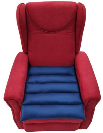 TAKIMED Antidekubituskissen mit silikonisierter Hohlfaser, orthopädisches Sessellager, handwerkliches Produkt, hergestellt in Italien (Blau)