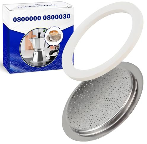 Joint Cafetiere Italienne et Plaque Filtrante pour Machine à Café avec le Code Original 0800000 0800030 pour Bialetti - MONTERAL