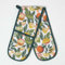 HOMESCAPES Premium Oven Gloves Heat Resistant, 100% Cotton, Heavy Duty Double Oven Gloves, Potholders for Chefs, Kitchen, Cooking, Baking & Grilling, Vibrant Citrus Print - Lemons, Limes & Oranges