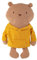 Sigikid - 52903 - Kuscheltier Biberbär Mister O'Lui, gelber Hoodie, 34cm
