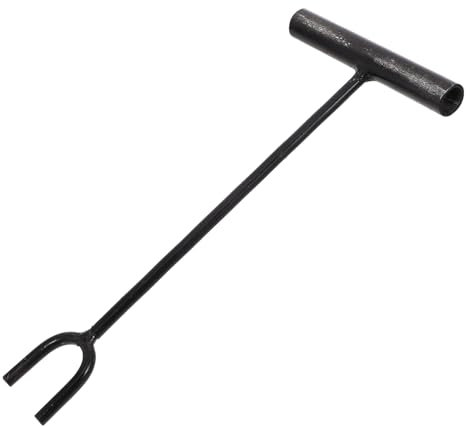 ABOOFAN Clé À Vanne En Fer Longue Tige U Forme Pour Robinet D'Eau Chauffage Gaz Outil Polyvalent Pour Usage Domestique 31X14X2cm Noir