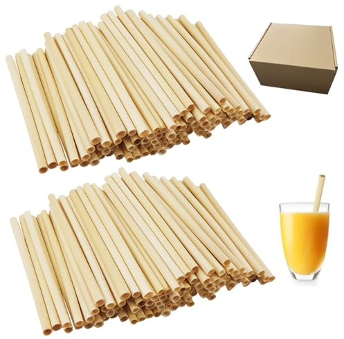 Qerutk Mason Beehive Tubes, 200PCS Reed Pollination Bee Nesting Tubes, Bee House Tubes Refill,0.6-1cm Honeycomb Reed Tube, for Garden Honeybee Habitat Protection - Natural Reed Straws
