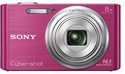 Sony DSC-W730 Digital Camera 16.1 Megapixel with 8x Optical Zoom 2.7-Inch LCD Pink (Renewed)
